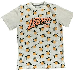 Nike LeBron State of Mind Adult Medium Cotton T Shirt w/ Orange Basketball Motif